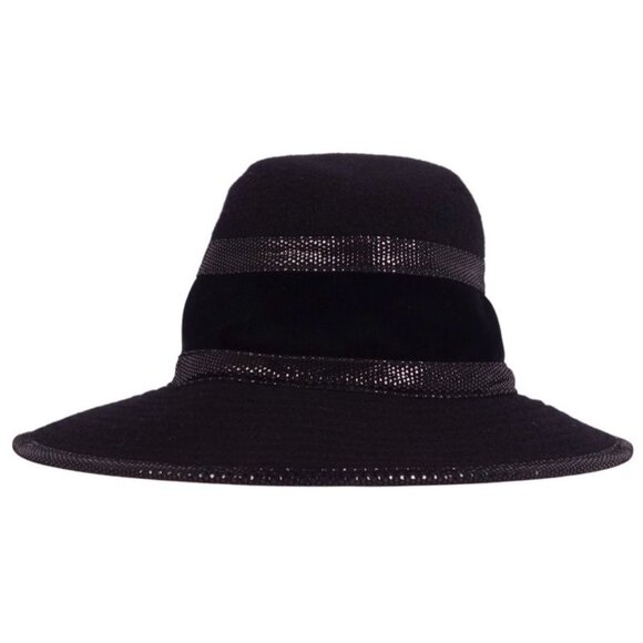 Hermes Hat Band Cashmere Velvet Velour Lamb Leather 57